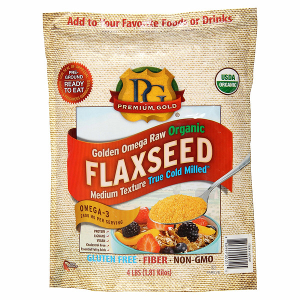 Premium Gold Organic Flaxseed, 4 lbs