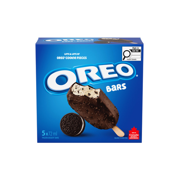 CHRISTIE OREO Bars, Vanilla Frozen Dessert with OREO Cookie Chunks