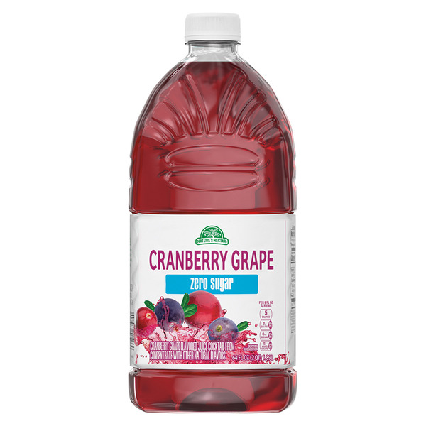ネクチュラ フルーツエキス 240ml×4本セット Nature's Nectar Zero Sugar Juice Cocktail CranGrape Same-Day