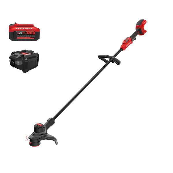 CRAFTSMAN V20 Brushless RP 20-volt max 13-in Straight Shaft Battery String Trimmer 5 Ah (Battery Included) (Charger Included)