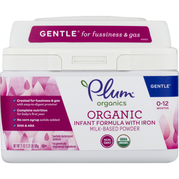 organic gentle infant formula with iron