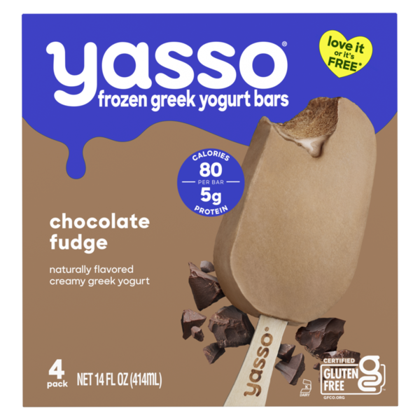 Yasso Chocolate Fudge Frozen Greek Yogurt Bars Same-Day Delivery