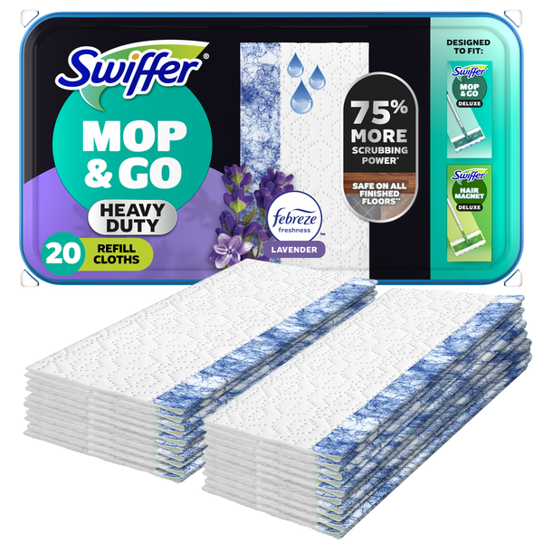 Swiffer Sweeper Heavy Duty Wet Cloth Refills, Lavender Scent