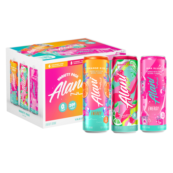 Alani Nu Variety Pack 12pk (Orange Kiss, Cherry Twist, Pink Slush