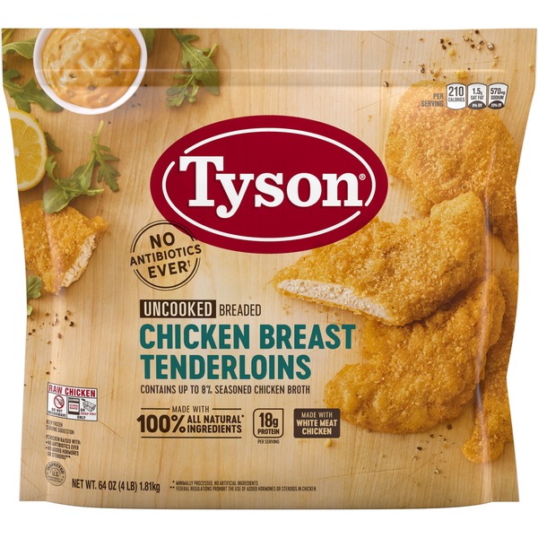 Tyson Uncooked Panko Breaded Chicken Breast Tenderloins Tyson Panko