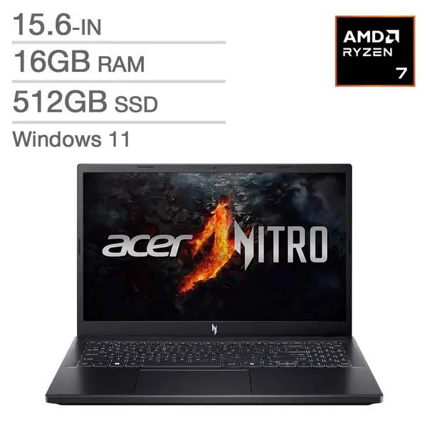 Acer Nitro V ANV15-41-R68F AMD Ryzen 7 7735HS RTX 3050 16GB RAM 512GB SSD Win11 Gaming Laptop