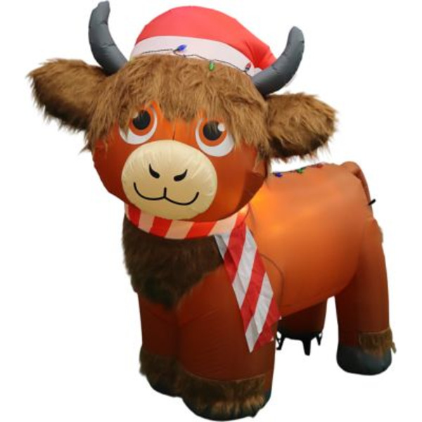 Gemmy 7 ft. Airblown Highlander Cow