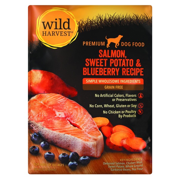 Wild Harvest Dog Food, Grain Free, Salmon, Sweet Potato Vegetable Recipe