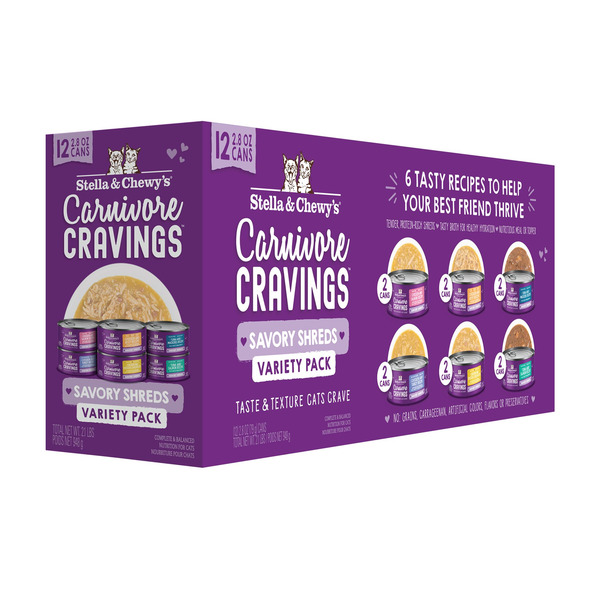 Stella & Chewy’s Carnivore Cravings Savory Shreds Cans