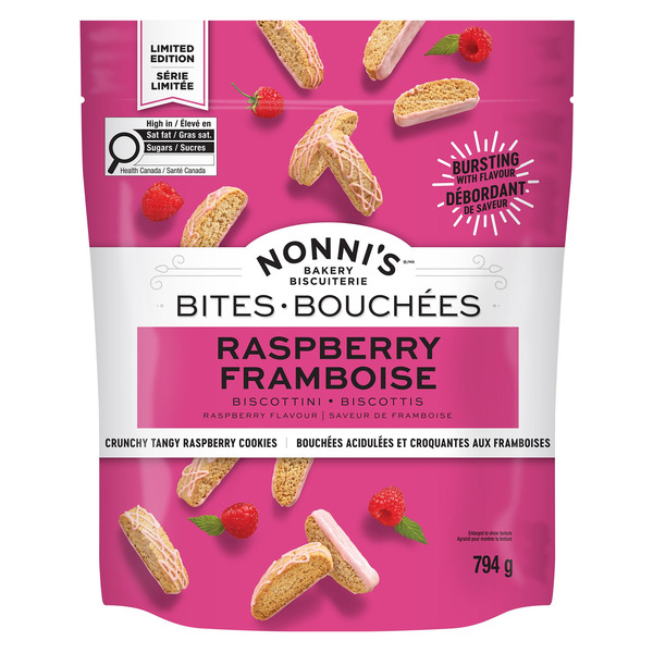 Nonni's Raspberry Biscotti Bites