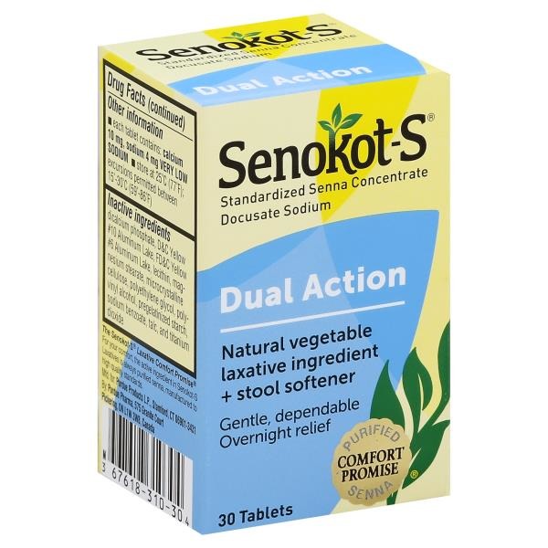 Senokot S Laxative Dual Action 30 Ct From Publix Instacart