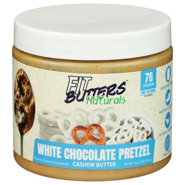 Fit Butters Naturals White Chocolate Pretzel Cashew Butter