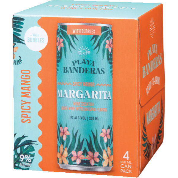Playa Banderas Spicy Mango Margarita 4 Pack