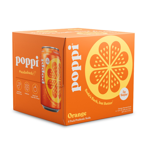 Poppi Prebiotic Soda Orange Same-Day Delivery or Pickup