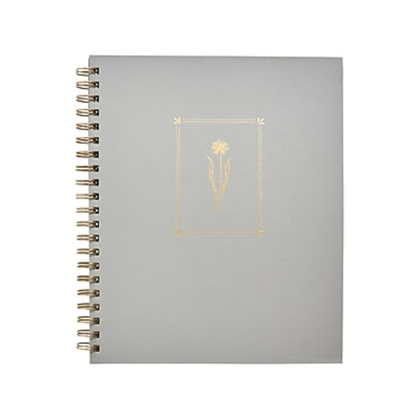 Martha Stewart MS101X Grey Flower Deluxe 1 Subject Notebook