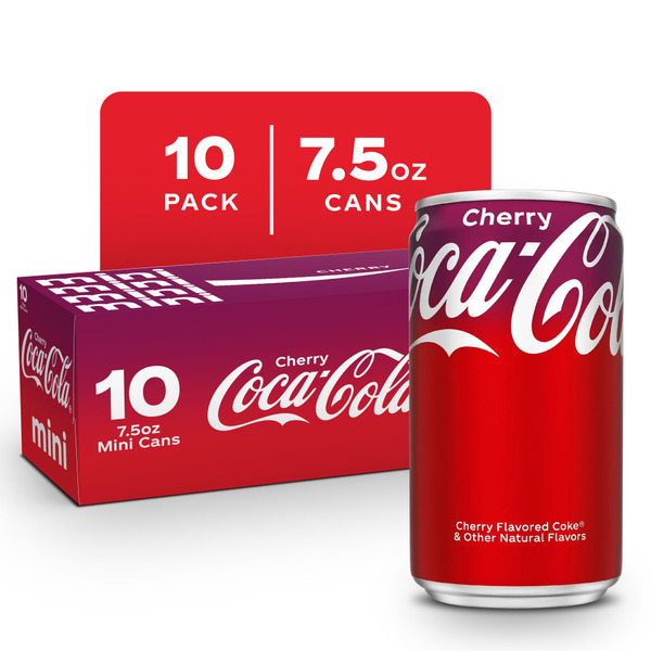 Shoprighte Mini Box ShopRite Coca-Cola Cherry Soda Soda Soft Drink Mini Cans Same-Day ...