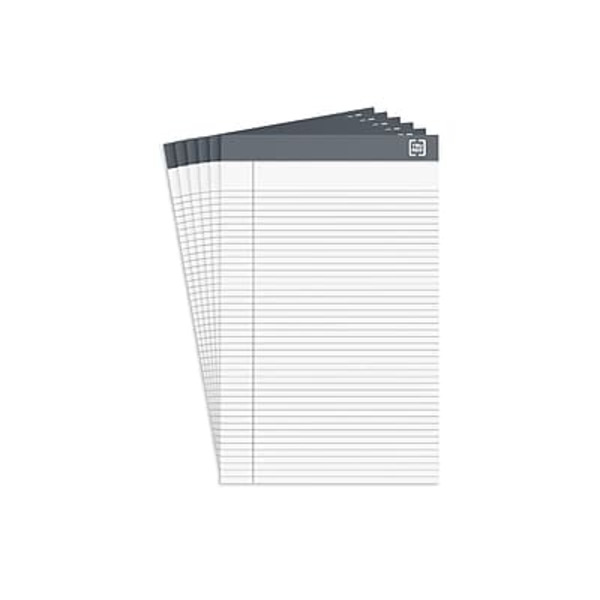 TRU RED 5" x 8" 50-Sheet White Narrow Ruled Achieve Junior Perforated Notepads