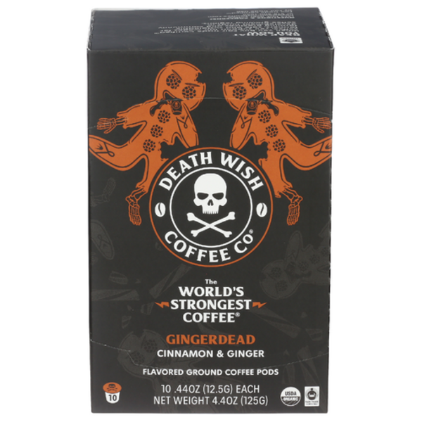 Death Wish Coffee Gingerdead, Fair Trade, Gingerbread Single-Serve