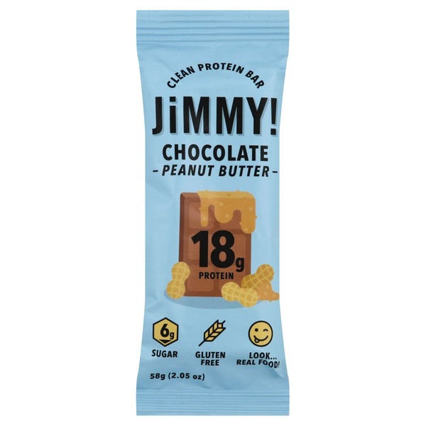Jimmybar Protein Bar, Clean, Chocolate Peanut Butter (2.05 g) Instacart
