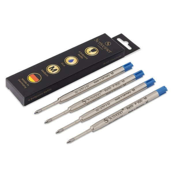 Scriveiner Ballpoint Medium Point Blue Ink Refills