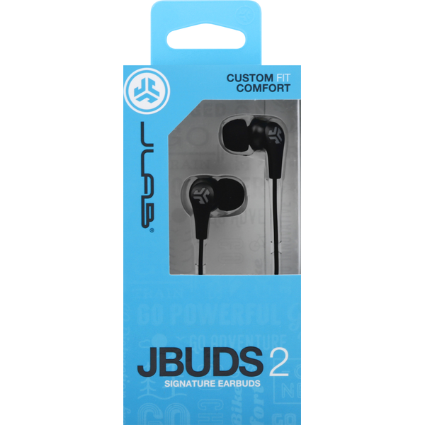 JLab Earbuds, Signature, JBuds 2, Black Pearl - 1 ea
