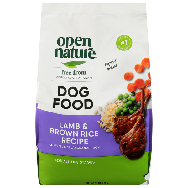 Open Nature Dog Food, Lamb & Brown Rice Recipe