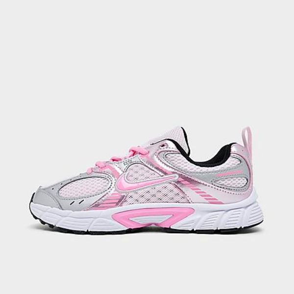 Nike Kids' V5 Runner Preschool Comfortable Running Shoes, Size 3 - Pink/Silver