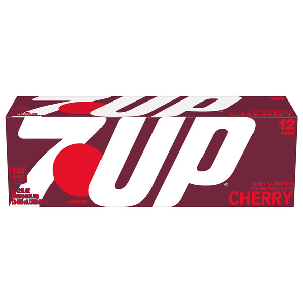 7UP Cherry Flavored Soda, 12 fl oz cans, 12 pack Same-Day Delivery