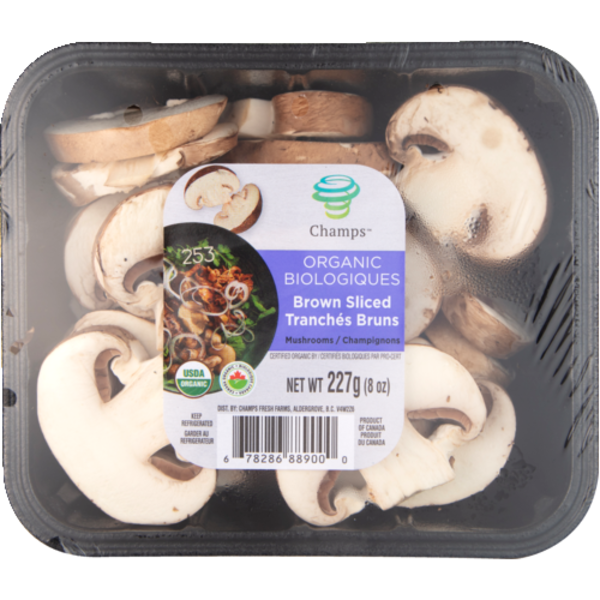 Champs Organic Sliced Baby Bella Mushrooms