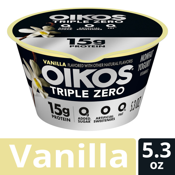 Oikos Triple Zero Vanilla Greek Yogurt Same-Day Delivery | Food Bazaar