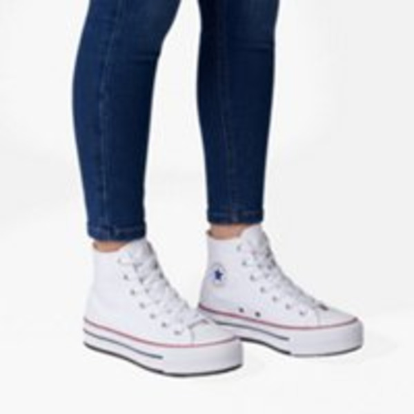 Converse Kids' Grade School Chuck Taylor All-Star EVA Lift Platform High Top Shoes, Size 4.0, Medium/D - Navy/White