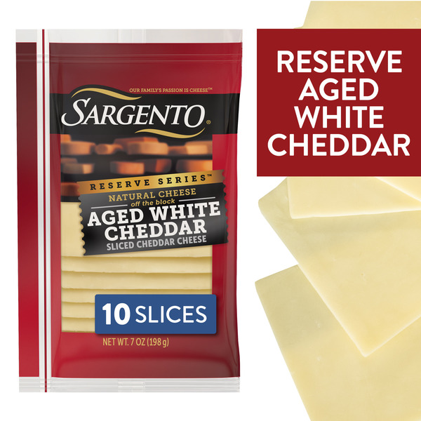 Sargento Reserve Series™ Aged White Cheddar Natural Sliced Cheese, 10 slices