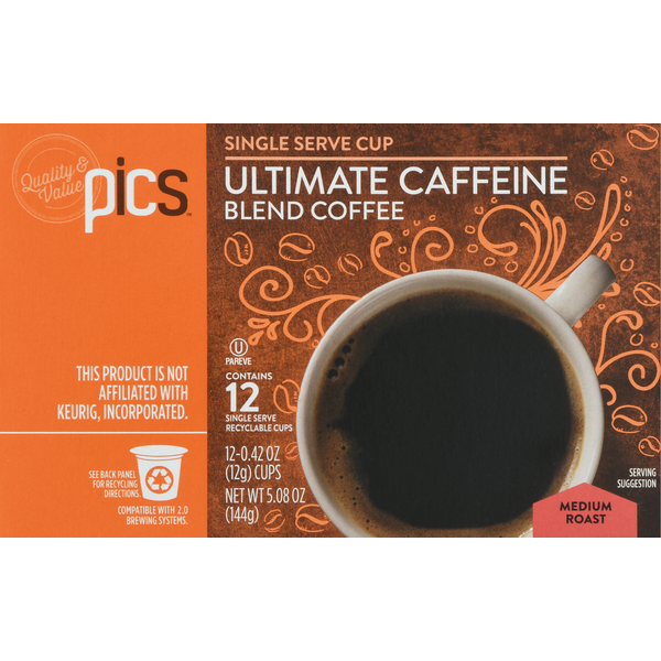 PICS Ultimate Caffeine Medium Roast Single Serve Cup Coffee Same-Day  Delivery or Pickup | Market 32 and Price Chopper