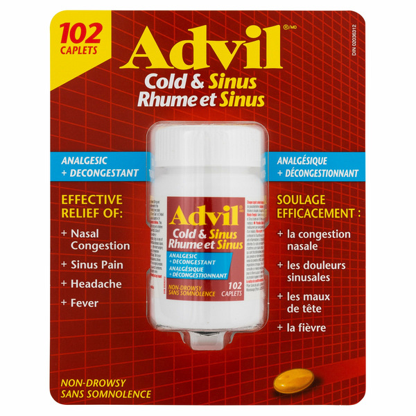 Advil Cold & Sinus 102 Caplets