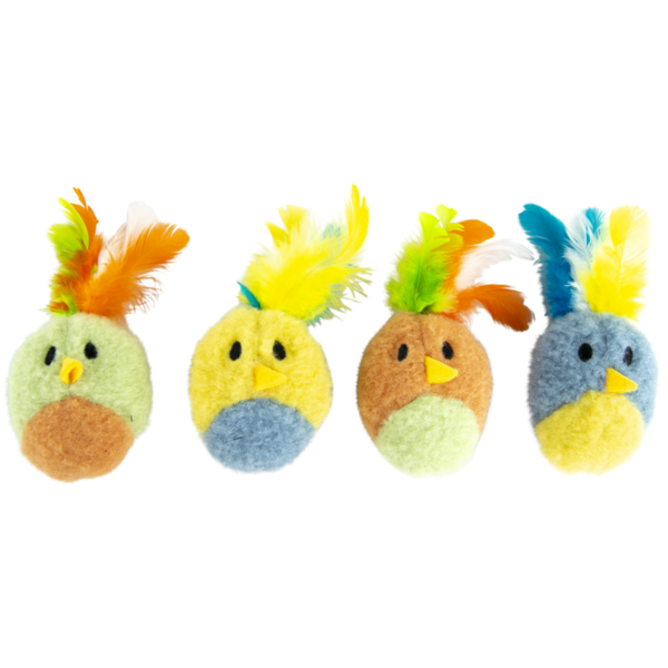 Play On Feather Bird Cat Toy With Assorted Catnip