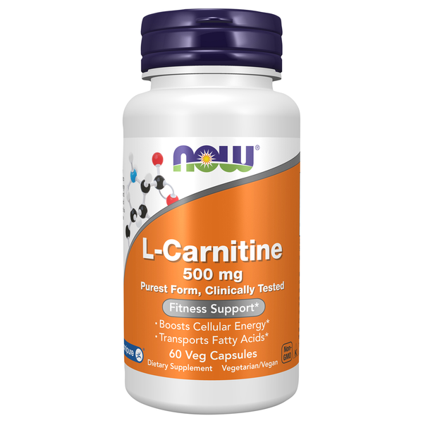 NOW Veg Capsules 500 mg L-Carnitine Same-Day Delivery | Austin Organic  Market