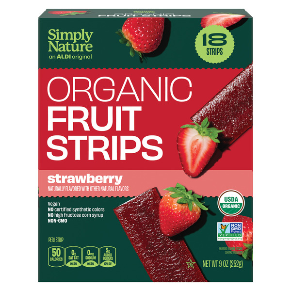 Simply Nature Organic Fruit Strips, Strawberry Same-Day Delivery