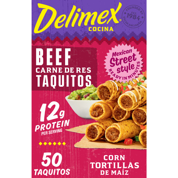 Delimex Beef Corn Taquitos Frozen Snacks