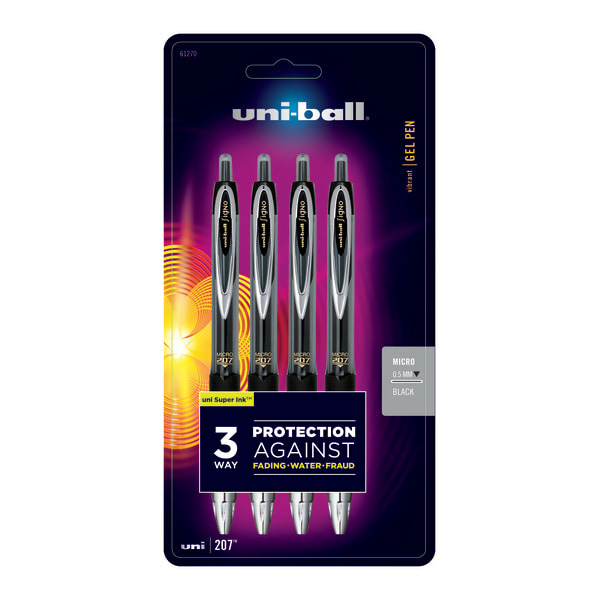 uni-ball #207 Retractable Gel Pens with Micro Point