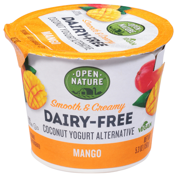 Open Nature Coconut Yogurt Alternative, Dairy-Free, Mango, Smooth & Creamy