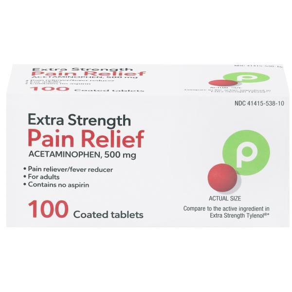 Publix Pain Relief, Extra Strength, 500 mg, Easy Tabs Same-Day Delivery ...