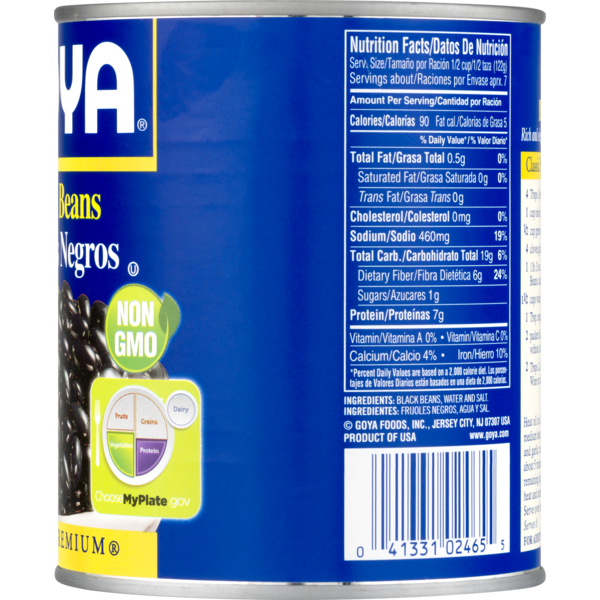 35 Goya Black Beans Nutrition Label Labels Database 2020