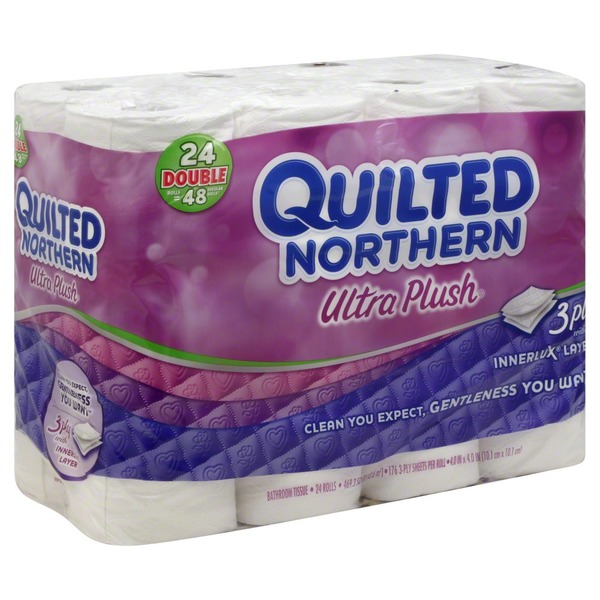 Quilted Northern Bathroom Tissue, Double Rolls, 3 Ply (24 ct) from