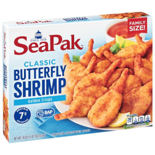 SeaPak Butterfly Shrimp with Crispy Breading, Easy to Bake, Frozen