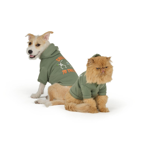 Thrills & Chills Chillin Bone Pet Hoodie, XL - Green