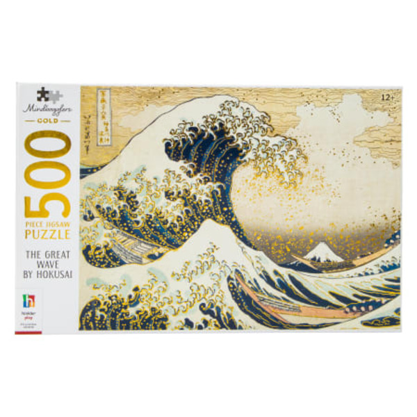 Hinkler Mindbogglers Gold Hokusai Art Puzzle