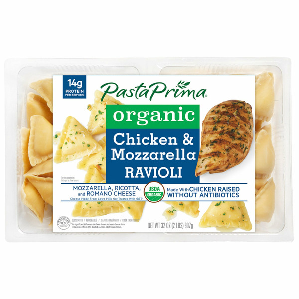 Organic Grilled Chicken & Mozzarella Ravioli, 32 oz