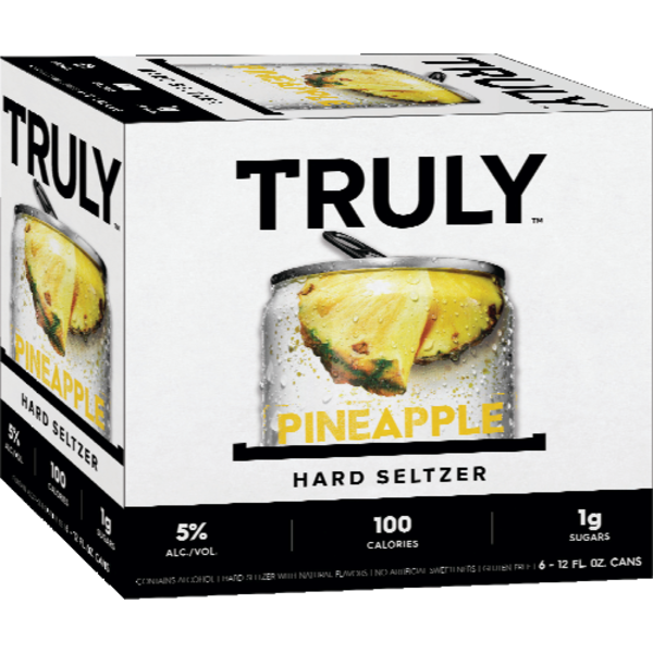 Truly Pineapple Hard Seltzer 6 Pack Cans