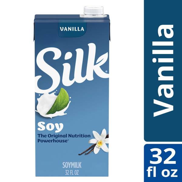 Silk Soy Milk, Organic Vanilla, Shelf Stable, Dairy Free, Lactose