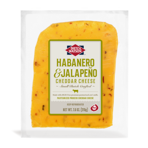 Dietz & Watson Cheddar Cheese, Habanero & Jalapeno, NY State Same
